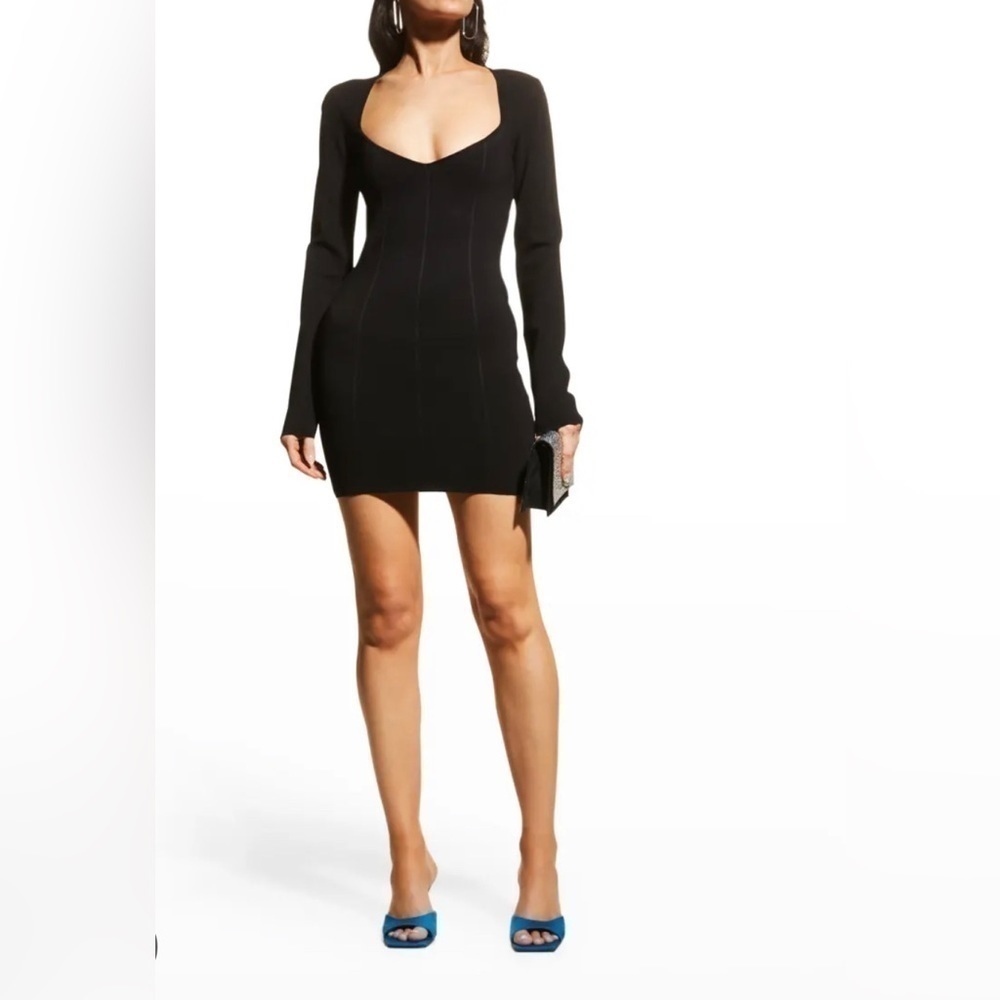 Gauge81 villar long sleeve black knit dress NWT